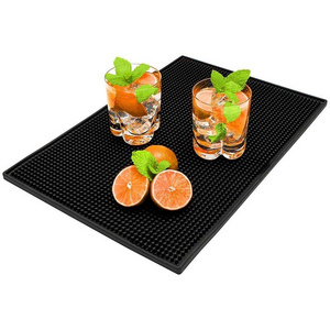 Manufacturer sale hot goods crazy strong black spot cocktail PVC bar MATS cheap custom color bar mat