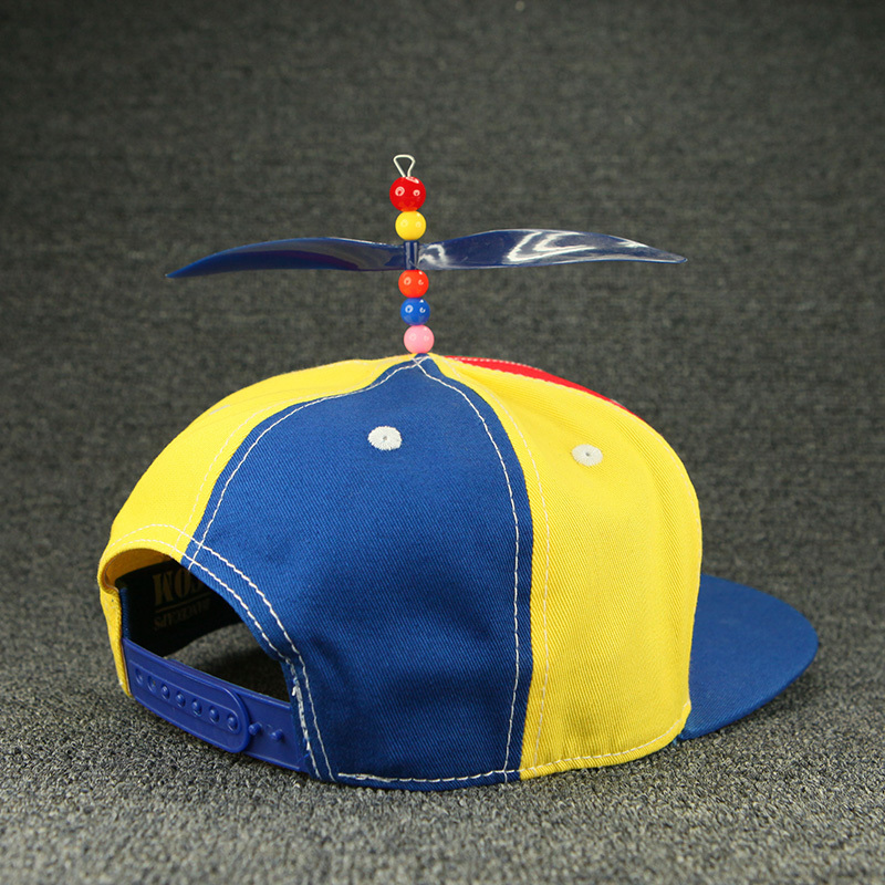 Free Sample Guangzhou Hat Factory Custom Flat Brim Multi Color Baseball Hat Snapback Propeller Cap