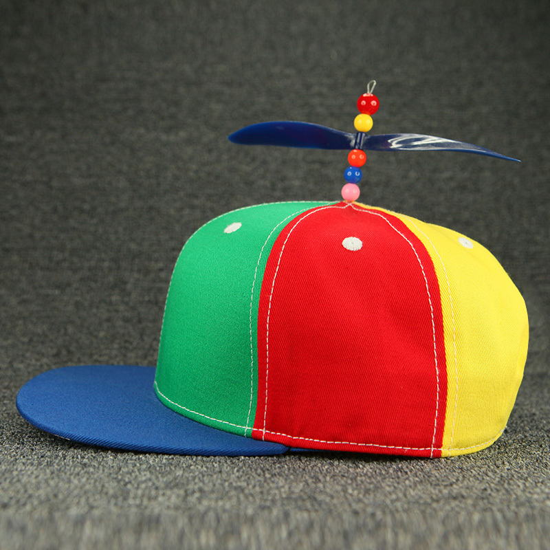 Free Sample Guangzhou Hat Factory Custom Flat Brim Multi Color Baseball Hat Snapback Propeller Cap