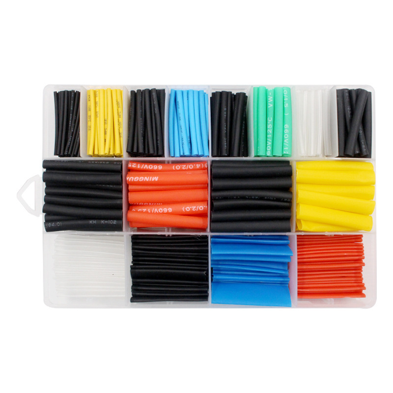 580PCS Multicolor Waterproof Flame-retardant Silicone Tube Insulated Heat Shrink Tubing Combination