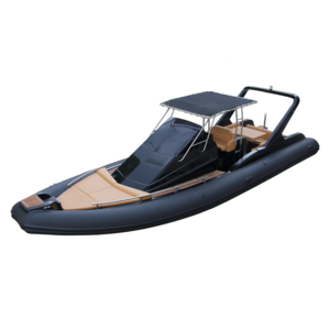 Rigid Cabin Fiberglass Hull Sport China Hypalon Aluminum Patrol Centre Console Inflatable Rib Boat for sale