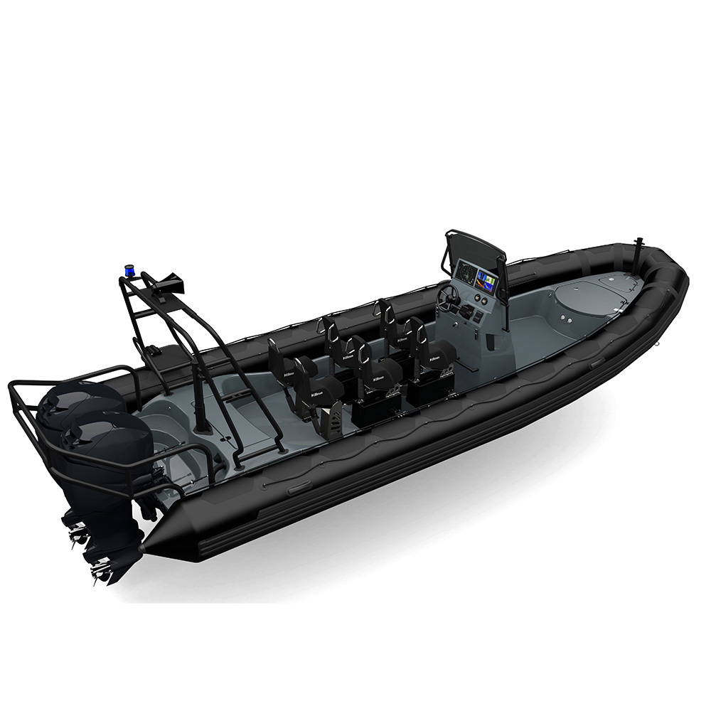 China Cabin Fiberglass Hull Centre Hypalon Console Patrol Aluminum Luxury Rigid Inflatable Rib Boat Cabin