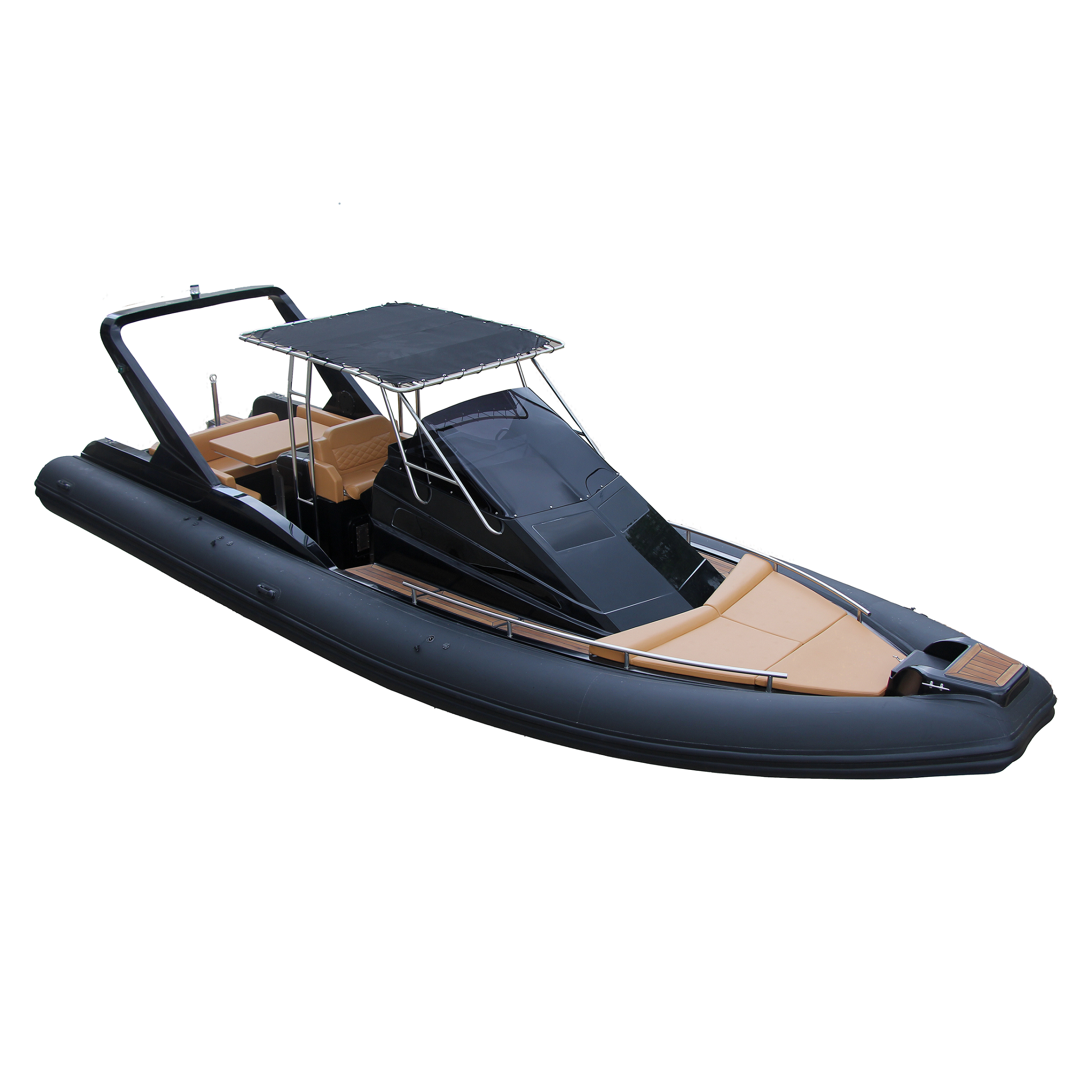 Large Trailer Speed Pvc Luxury Cabin Ocean Diving Rescue Inflatable Hyphalon Rib Boat With Motor