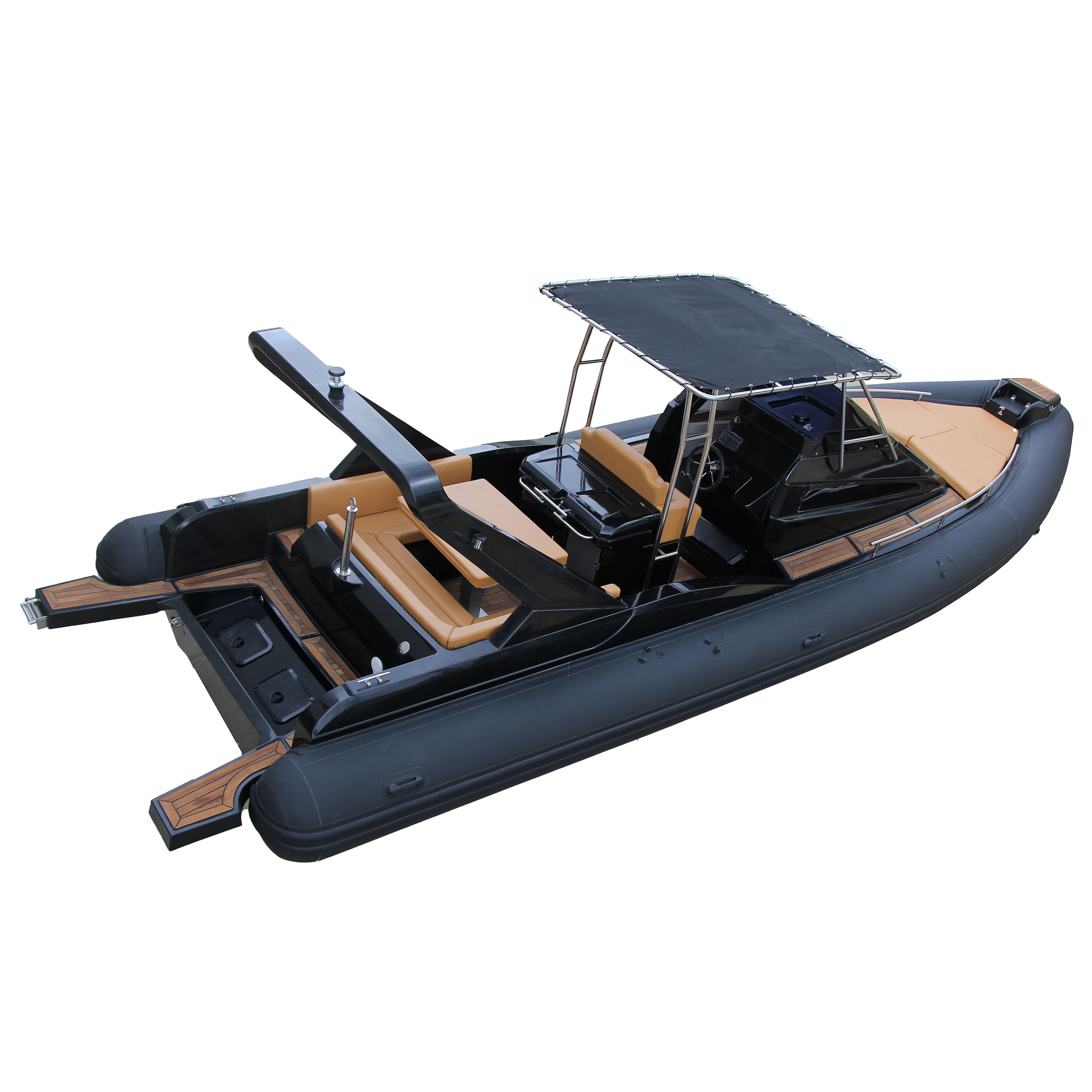 Rigid Cabin Fiberglass Hull Sport China Hypalon Aluminum Patrol Centre Console Inflatable Rib Boat for sale