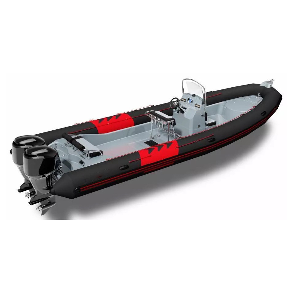 China Cabin Fiberglass Hull Centre Hypalon Console Patrol Aluminum Luxury Rigid Inflatable Rib Boat Cabin