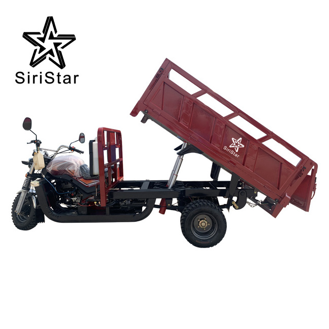 Engine 250cc New Five  Wheel Motorcycle Tricycle Diesel Gasoline Side Open Cargo Tricycles China Hot Sale DumpTrucks