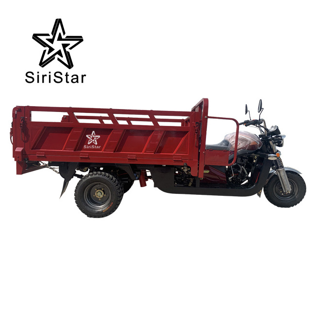 Engine 250cc New Five  Wheel Motorcycle Tricycle Diesel Gasoline Side Open Cargo Tricycles China Hot Sale DumpTrucks