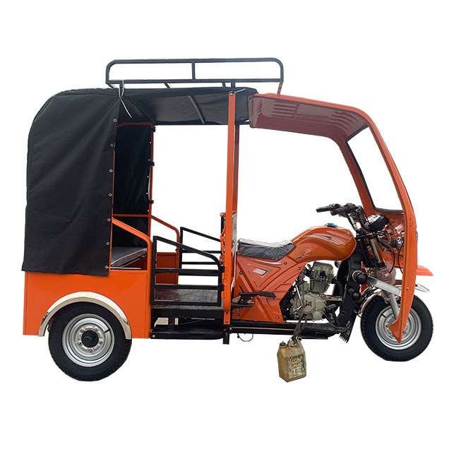 Gasoline Driving Type 3-5 seater Gas Tuk Tuk Tricycles Big Power Africa Passenger Rickshaw