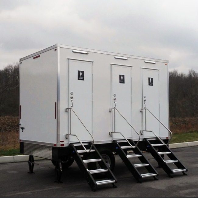 Portable Mobile Bathroom Trailers with Wheel Outdoor Restroom Truck Camping Sports Venues Outdoor Toilet Needs