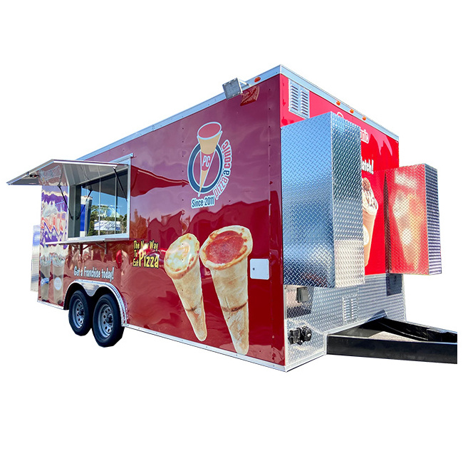 Mobile Street Coffee Ice Cream Vending Cart Food Concession Trailer  For Sale