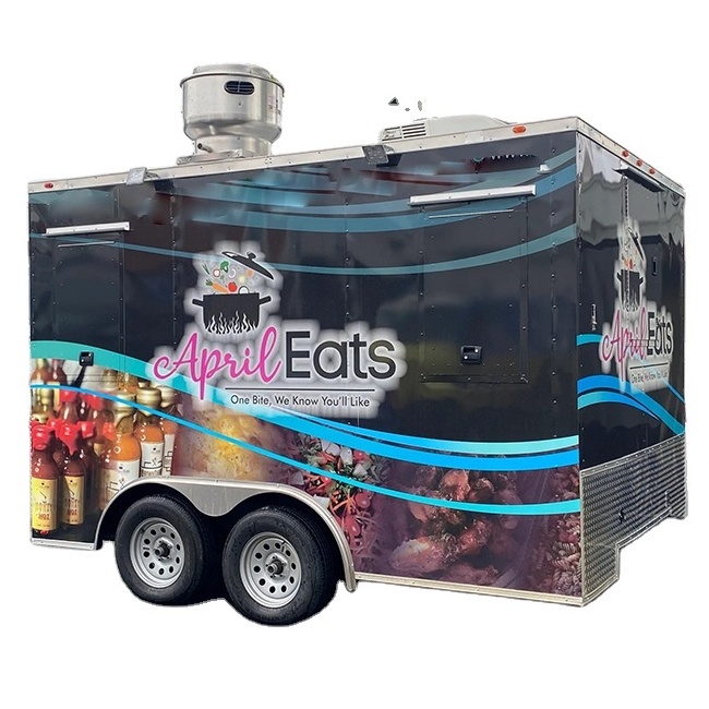 Japanese Food Takoyaki Cart Commercial Trucks And Vans Kiosk Ice Cream Trailer