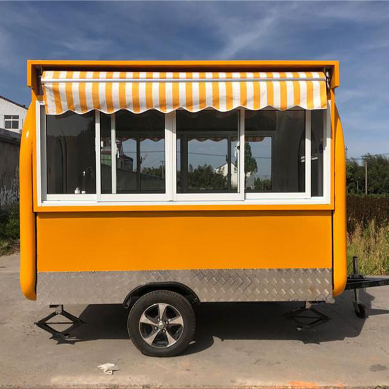 Hamburger Mobile Food Cart Caravan Food Truck Food Trailer for Mobile Business Customized Car Restaurant Restaurant Equipment