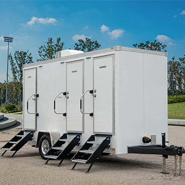 Portable Mobile Bathroom Trailers with Wheel Outdoor Restroom Truck Camping Sports Venues Outdoor Toilet Needs