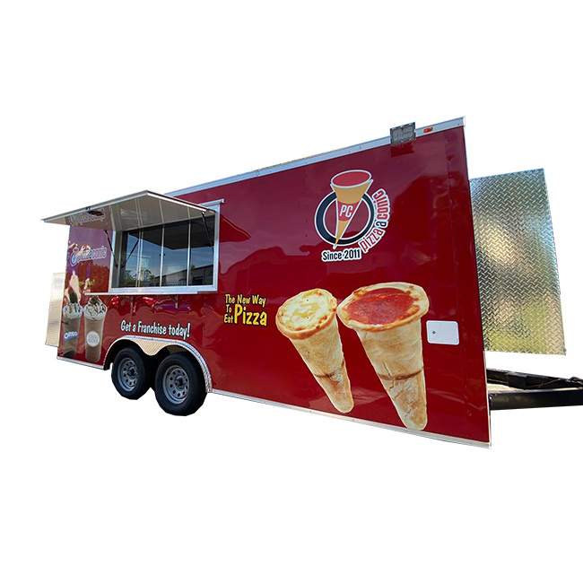 Mobile Street Coffee Ice Cream Vending Cart Food Concession Trailer Snack Van Europe For Sale