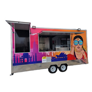 Newest Design Grill Cart Mobile Fast Food Kiosk For Street Trailer