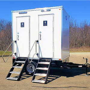 Mobile Portable Trailers Toilet Trailers with Wheel Restroom Truck Camping Outdoor