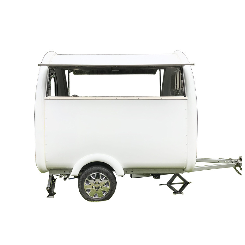 Mobile Food Carts Food Tray Lemonade Food Cart Galvanized Steel Airline Customized 165/R13 Wheels