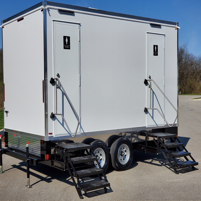 Mobile Luxury Portable Toilets Product With Wheel Camping Outdoor Toilet Trailers For Sale