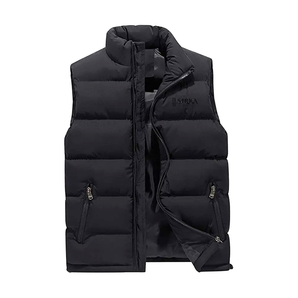 Men's Jacket's Wholesale OEM/ODM Lightweight Casual Down Jacket Winter Warm Vest Sleeveless Jacket Man Without Hood Puffer Vest