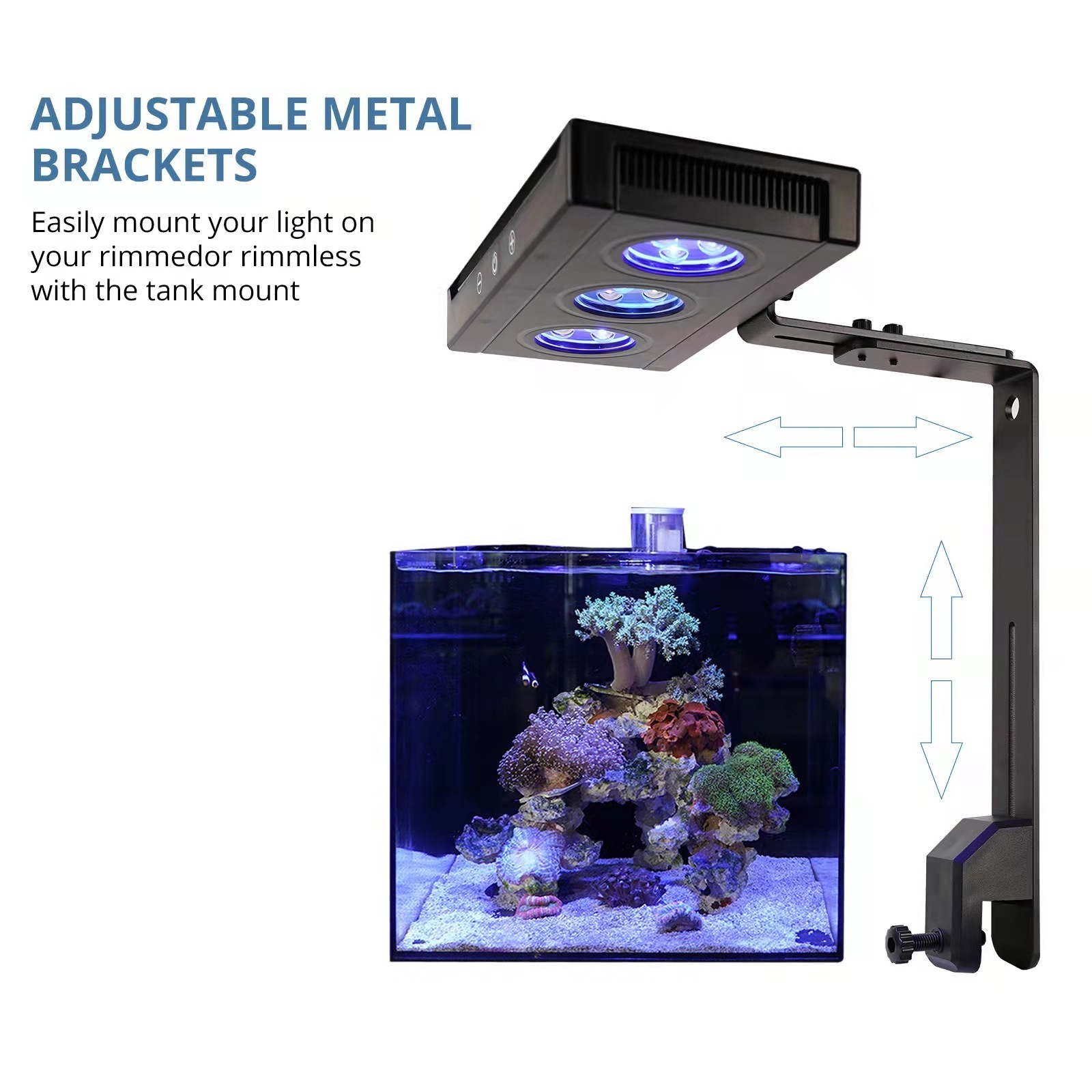 30W Saltwater coral Aquarium Lights for Aquarium Tank intelligent touch control aluminum marine aquarium Led Lighting