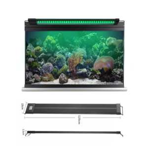 LED  IP68 120cm 60W Fish Tank Light Aquarium Light With Sunrise And Sunset Timer Control Plants Grow  Colorful Lamp