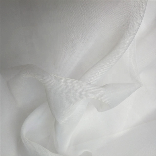 Cheap light weight polyester plain terylene fabric for sheer curtain and voile curtain