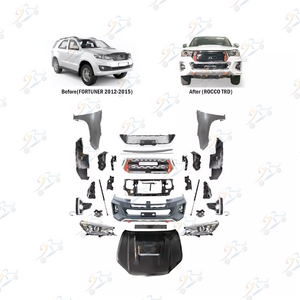 SIRU China Gold Supplier Car Modify Parts Wide Conversion 4x4 Body Kit For Fortuner 12-15 To Rocco TRD Upgrade Facelift Bodykit