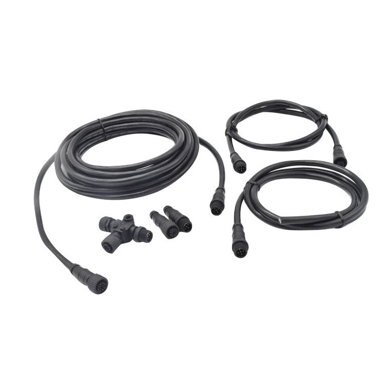 Marine System NMEA 2000 connector Network male to female Molded cable Waterproof connector T power adapter M12 5 Pin connector