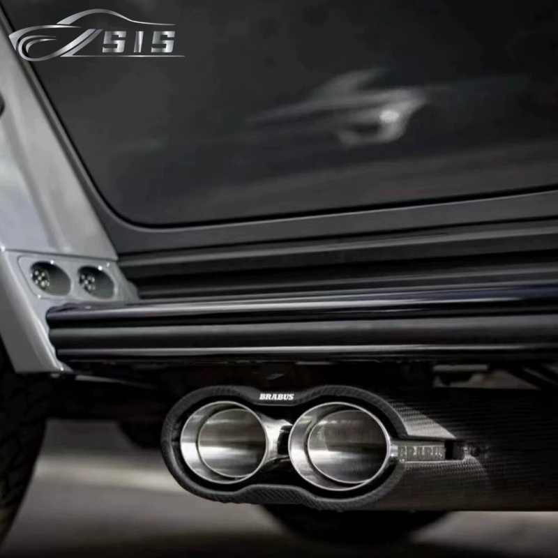 W464 Rocket muffler tips fit for G class W464 to Rocket style exhaust tips DRY carbon fiber exhaust with LED for  g class w464