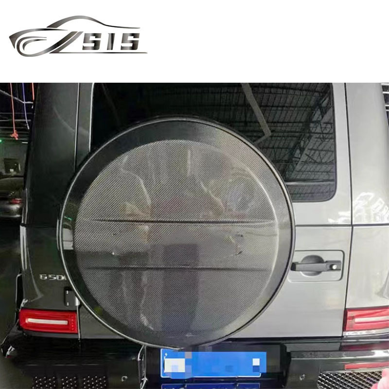 G-Class W464 Rear Tire Cover Carbon Fiber Material W463 G63 2018-2022 Year Matte  Color Tyre Cover Glossy Spare Wheel Covers