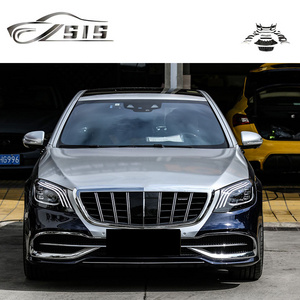 S-Class W222 2018-2020 Year Body kit W222 S500 S550 Plastic Material Front Bumper Grille Rear Diffuser Exhaust Tips Car Parts