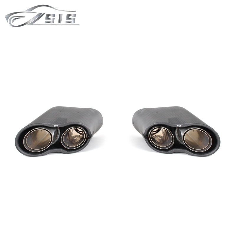 W464 Rocket muffler tips fit for G class W464 to Rocket style exhaust tips DRY carbon fiber exhaust with LED for  g class w464