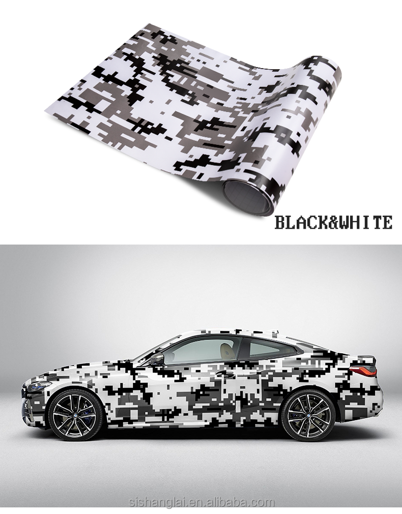 SCHANLEY New Design Bubble-Free Matte Body Wrap Camouflage Film Camo Background Film Vinyl Digital Camo Car Wrap