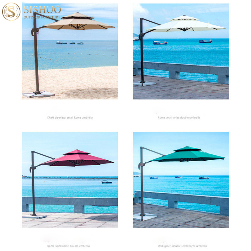 High quality round rectangular patio umbrella outdoor waterproof garden outdoor umbrella