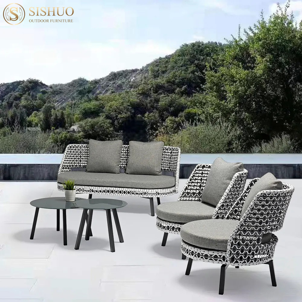 Foshan Factory Customized Bistro Patio Hotel Aluminum Black Round Outdoor Patio Coffee Table