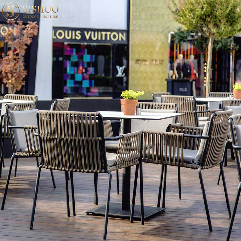 Garden place patio furniture outdoor chair heavy duty cast aluminum restaurant tables and chairs for cafe hotel