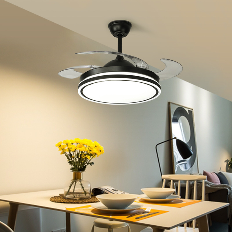 110V 220V 42inch Luz De Ventilador ceiling fan chandelier remote control Living Room DC motor Invisible ceiling fan with light