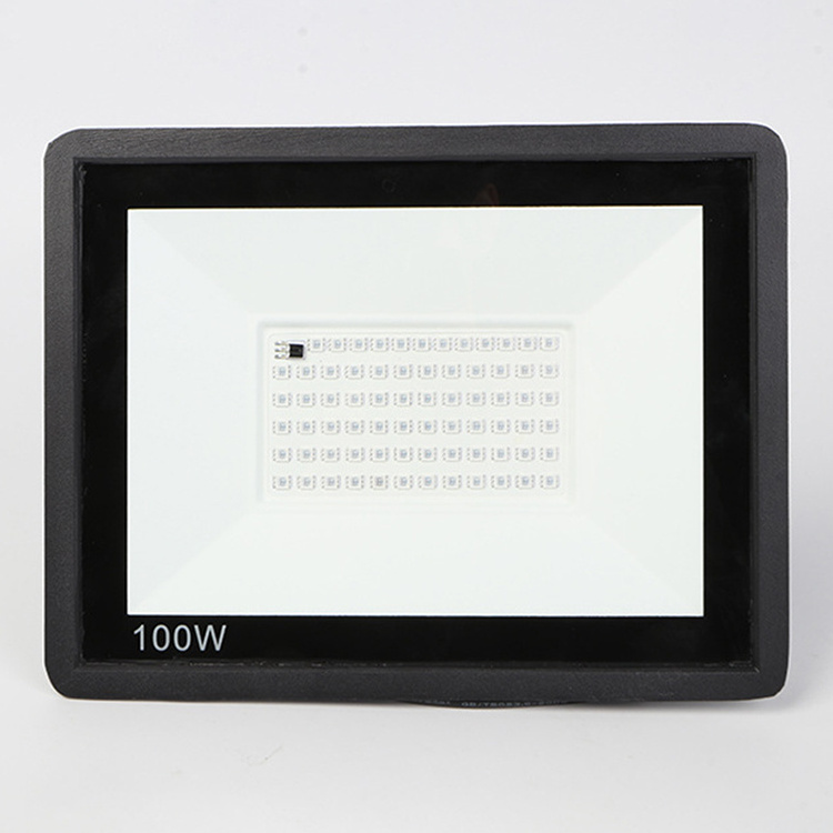 RGB LED Flood Lights 100W With Memory Outdoor Light IP66 Portable Exterior Floodlights For Yard Garden 100W RGB Reflector led