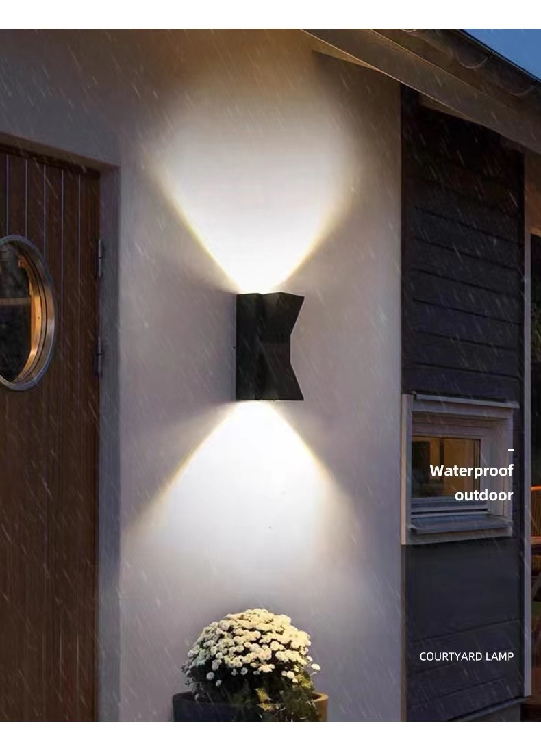 Modern Waterproof Lighting 6W LED Garden Street Porch Exterior Fixture Wall Light Sconce Up And Down Ip65 Outdoor Wall Lamps