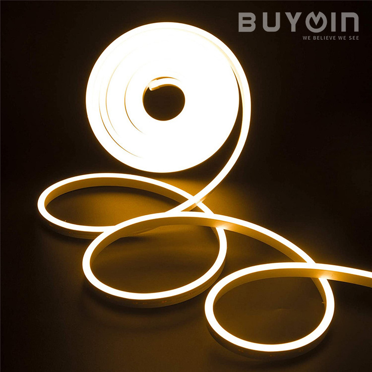 Warm White Neon Strip Light 5m/Roll DC12V SMD2835 LEDs Waterproof IP65 neon flex for Indoors Outdoors Decor custom neon light