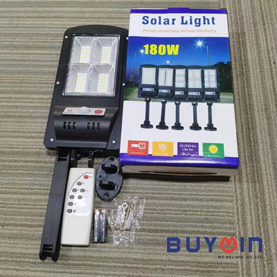 Outdoor IP65 Waterproof Solar Light Dusk to Dawn Security Light for Yard, Garden, Street 180W 2000 lumen Solar Street Lights