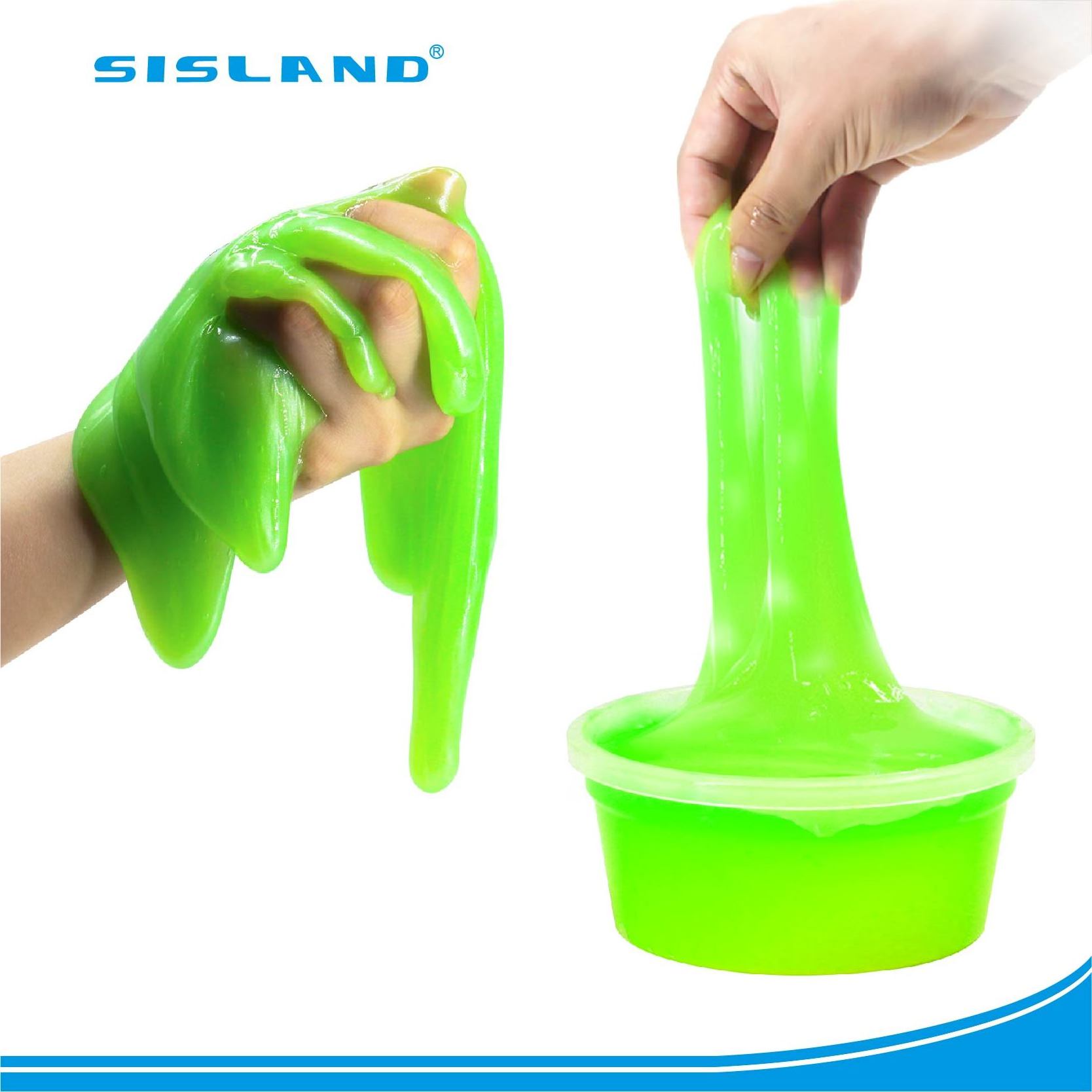 SISLAND Green Ice Cream Playdough Slime Toys Set Non-toxic Glue Supplies Charms Activator Diy Slime Making Kit For Kids Girls Bo