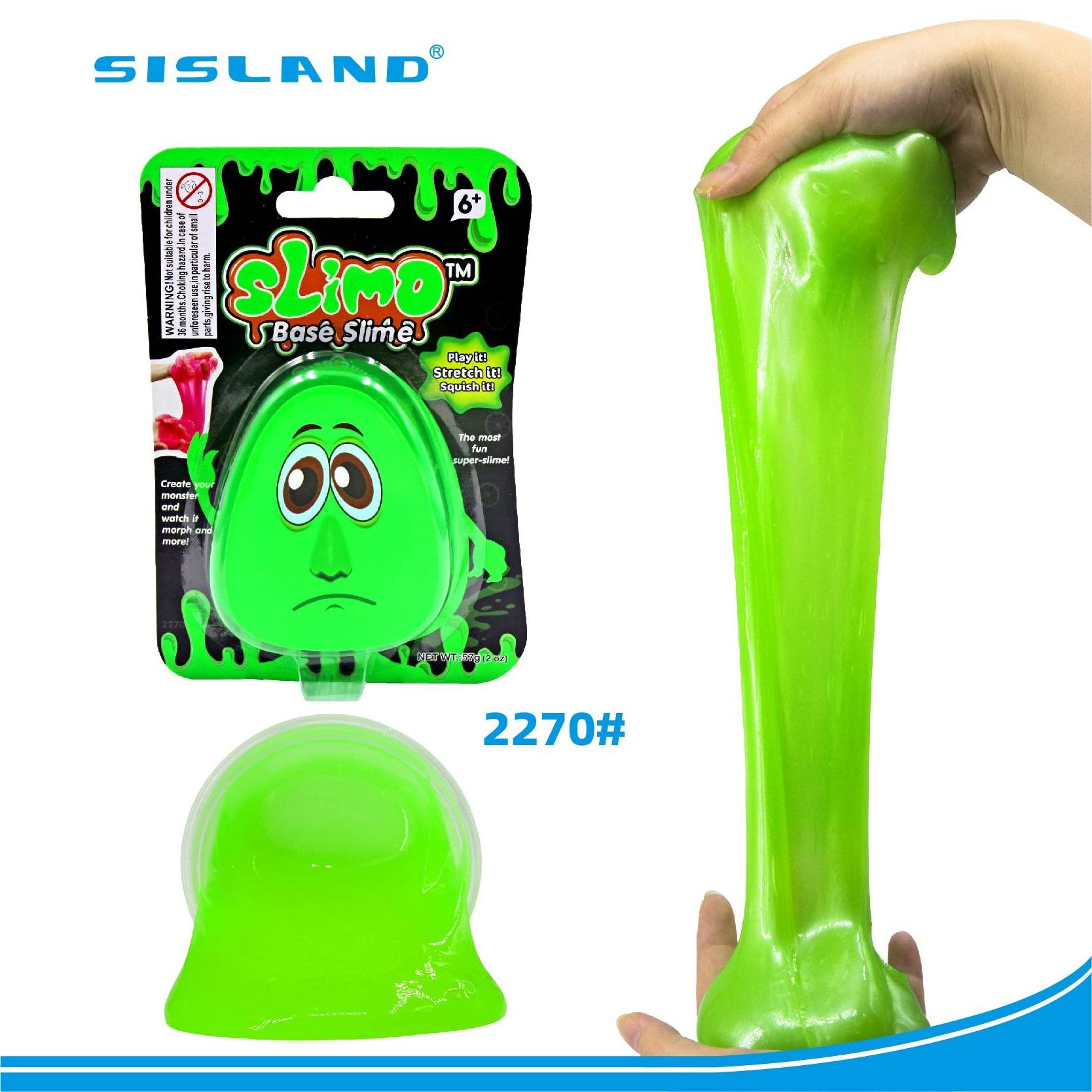 SISLAND Green Ice Cream Playdough Slime Toys Set Non-toxic Glue Supplies Charms Activator Diy Slime Making Kit For Kids Girls Bo