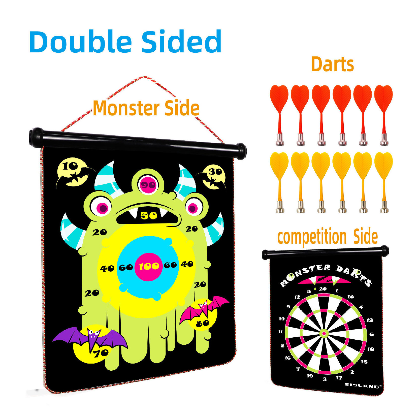 SISLAND Reliable Magnet Dart Board For Kids OEM