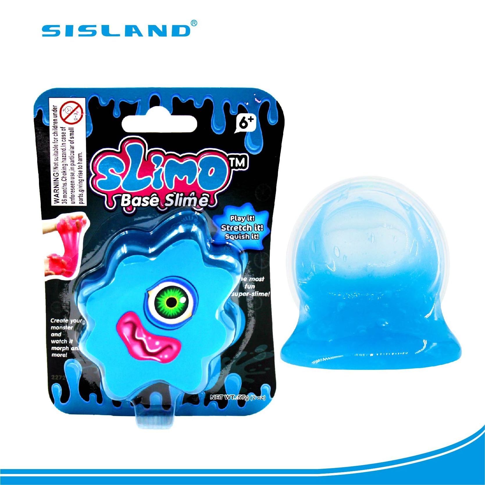 SISLAND Blue New Hot Sale Soft Slime Clear Colorful Crystal Slime Scented Stress Relief Slime