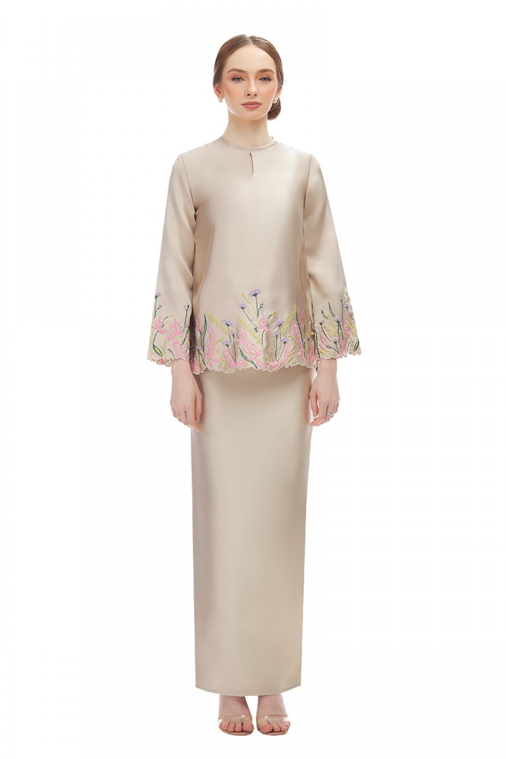 2024 Modern Design Custom Baju Kurung Polyester Abaya for Adults Plus Size Seamless-Made in China