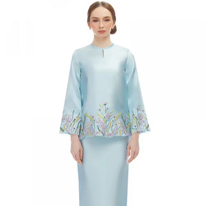 2024 Modern Design Custom Baju Kurung Polyester Abaya for Adults Plus Size Seamless-Made in China