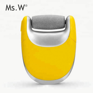 Ms.W Rechargeable electric foot hard skin remover, 2 in 1 home use foot file pedicure callus remover