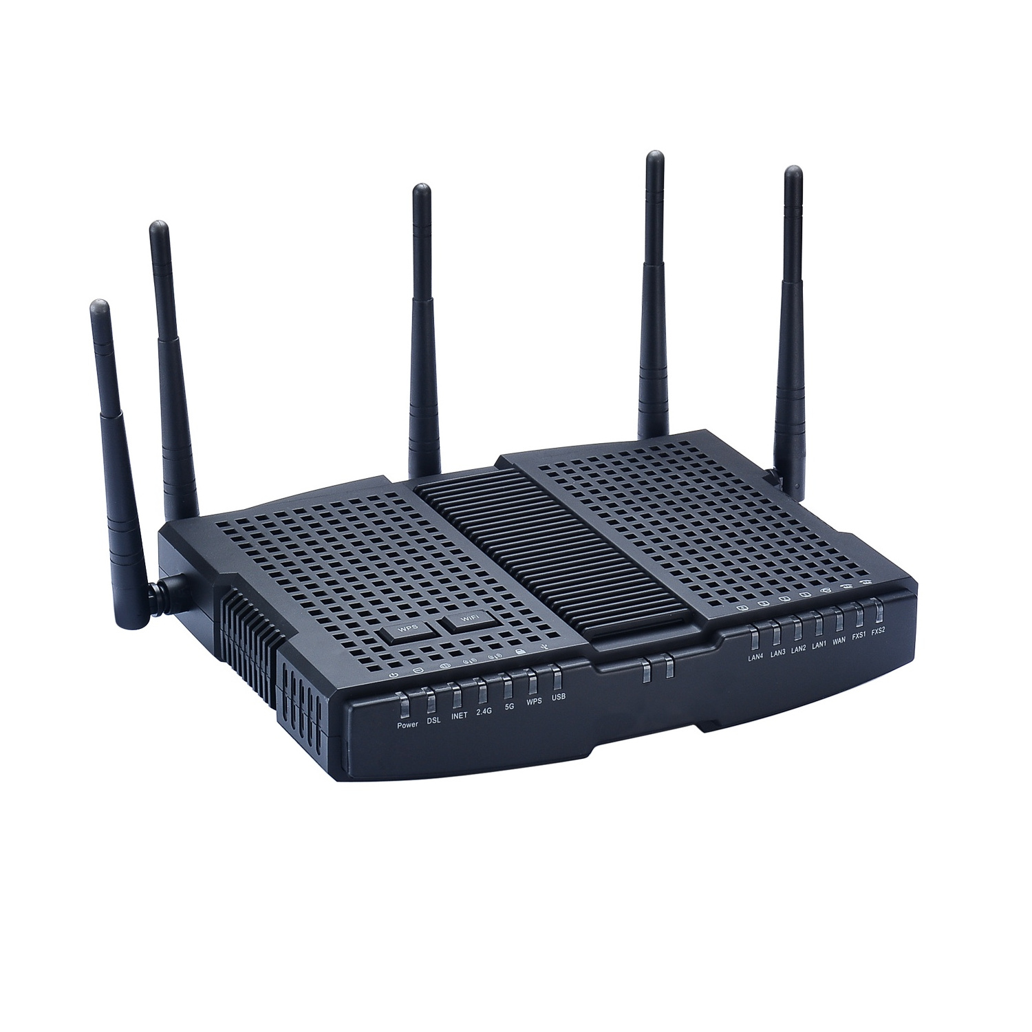 WiFi AC1600 VDSL Modem Router Gigabit port 2.4G 5.0GHz Dual-Band 1600Mbps residential gateway  FXS VoIP with High Gain Antennas