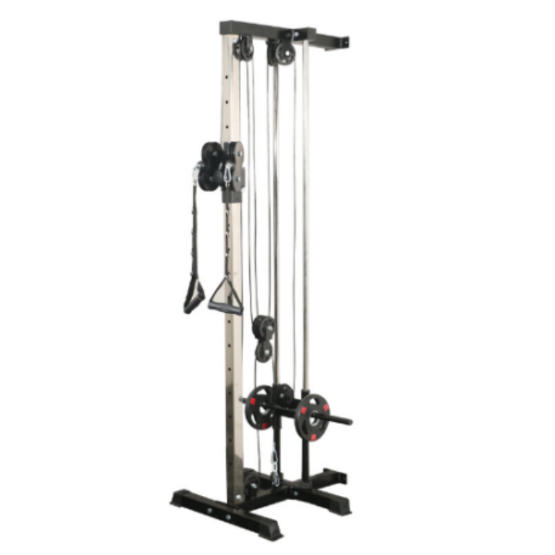 Fitness Pull Down Crossover Machine Chest Expansion Wall Mount Dual Cable Station With Adjustable Pulley System